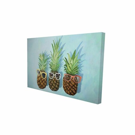 FONDO 20 x 30 in. Summer Pineapples-Print on Canvas FO2778348